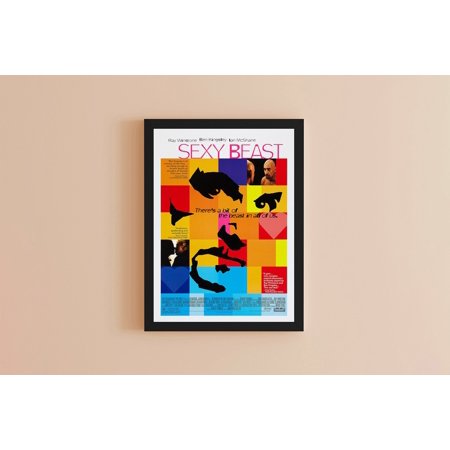 POSTER Sexy Beast Ray Winstone Crime Film / Movie Advertising Poster In A Black Picture -UNFRAMED