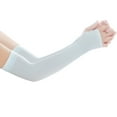 thumbnail image 1 of Yuarrent Protector solar físico para brazos, mangas para actividades al aire libre, ciclismo de verano, mangas para correr, sol Ciclismo azul, 1 of 6