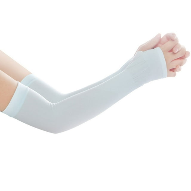 Yuarrent Protector solar físico para brazos, mangas para actividades al aire libre, ciclismo de verano, mangas para correr, sol Ciclismo azul
