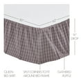 thumbnail image 5 of VHC Brands, Florette Plaid Queen Bed Skirt, Brown, 60x80, 5 of 5