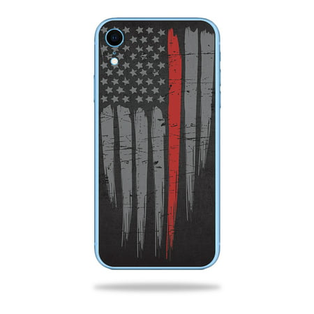 Skin for Apple iPhone XR - Thin Red Line | Protective, Durable, and Unique Vinyl Decal wrap cover | Easy To Apply, Remove, and Change