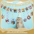 thumbnail image 4 of Banner de cumpleaños KINGZONE para fiesta de gatos, decoraciones para niños, 4 of 7