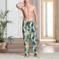thumbnail image 5 of Uemuo Flamingo Pattern Men's Wide Leg Palazzo Lounge Pants with Pockets Light Weight Loose Comfy Casual Pajama Pants-, 5 of 9