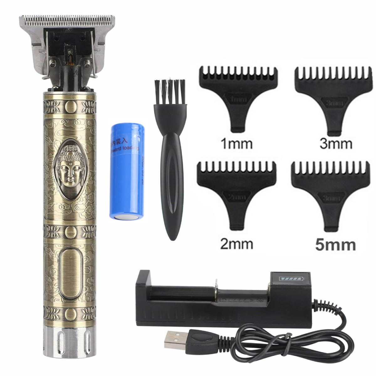 EIMELI Hair Clippers for Men Professional Electric Outliner Clippers Barber  Accessories Grooming Rechargeable Cordless Hair Trimmer Equipped with Close  Cutting T-Blade(Buddha face) - Walmart.com