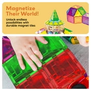 PicassoTiles 61PCS Magnetic Tiles – STEM Educational Construction Building Blocks, Creative Play & Brain Development Toy for Kids Kindergarten Toddler