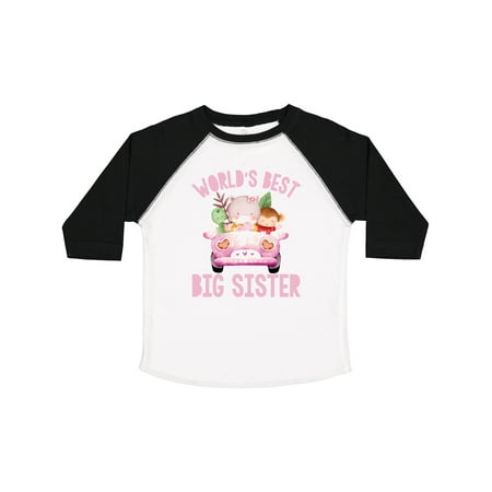 

Inktastic Big Sister - Pink Safari Animals Gift Toddler Toddler Girl T-Shirt