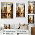thumbnail image 4 of Designart "Claude s Rouen Cathedral Series I" Cityscapes Floater Framed Wall Decor, 4 of 7