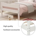 thumbnail image 4 of Gewnee Solid Wood Twin Size Platform Bed Frame with Headboard and Footboard for Kids Adults,White, 4 of 8