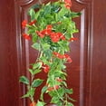 thumbnail image 2 of Cateissary 2 uds vid Artificial gloria de la mañana follaje colgante decoración del hogar planta de vid de simulación Plantas Artificiales rojo, 2 of 6
