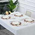 thumbnail image 5 of Round Plate Mat 15.4x15.4 Inchesx1 Placemat Table Mat Kitchen Mat Coffee Mat Fabric Thick, Strong Wear-Resistant, Heat Resistance Dark Chocolate, 5 of 7