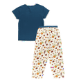 thumbnail image 2 of Lazy One Women's Pajama Set, Short Sleeves with Cute Prints, Relaxed Fit, Autumn Leaves, 2 of 4