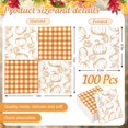 thumbnail image 2 of Whaline 100 Pcs Serviettes en Papier d'Automne Citrouille Feuilles d'Érable à Carreaux Jetables Serviettes de Déjeuner Serviettes de Table pour Fête de Récolte d'Automne Action de Grâce, 2 of 7