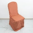 thumbnail image 5 of BalsaCircle 100 Terracotta Solid Polyester Banquet Chair Covers Slipcovers Party Linens, 5 of 8