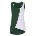 thumbnail image 3 of Pompotops Mode Femmes Col Rond Solide Couleur Épissage Gilet Sans Manches Tops, 3 of 8