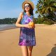 thumbnail image 3 of Balery Neon Buddha Cityscape Vestidos de verano para mujer con estampado: vestido holgado sin mangas, vestido playero informal y cómodo para días calurosos., 3 of 7