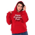 thumbnail image 4 of Here Comes Fun Energetic Hoodie Sweatshirt Women Men Brisco Brands X, 4 of 6