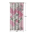 thumbnail image 5 of Pioneer Flower Floral Print Pattern Shower Curtain 36"x72" ,Bathroom Decorative Shower Curtains Set with 12 Hooks,Modern Waterproof Washable Shower Curtain, 5 of 6