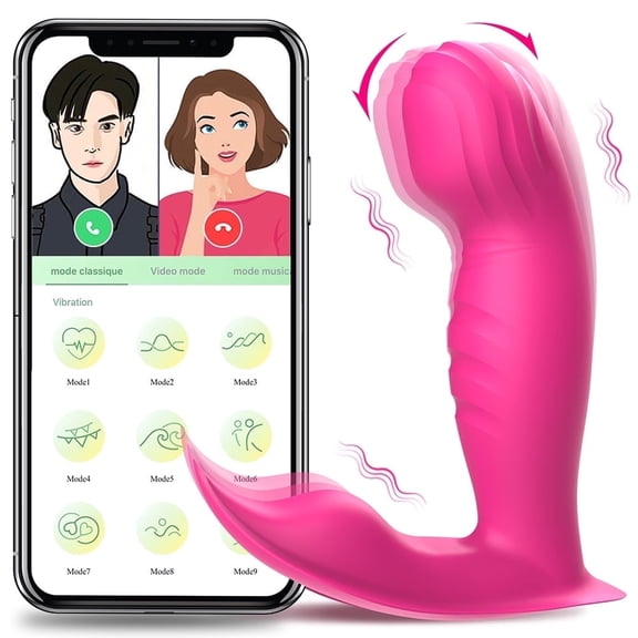 Wearable Vibrators for Women, APP Bluetooth Control Clitoral Stimulators Female G-Spot Vibrators 10 Modes Vibration Masturbator Toys for Women