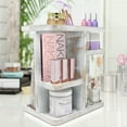 thumbnail image 2 of Sorbus 360° Cosmetic Organizer, Wood Multi-Function Storage Carousel for Makeup, Toiletries, and More, Grey Wood, 2 of 8
