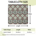 thumbnail image 2 of Floral Print Square Tablecloth with Stretch Elastic Border, 34x34 Inch Boho Design for Card Tables and Dining Areas, 2 of 6