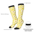 thumbnail image 4 of KLL Daisies Flowers Print Cool Socks Men's Women's Crew Socks Funny Crazy Novelty Stockings, 4 of 6