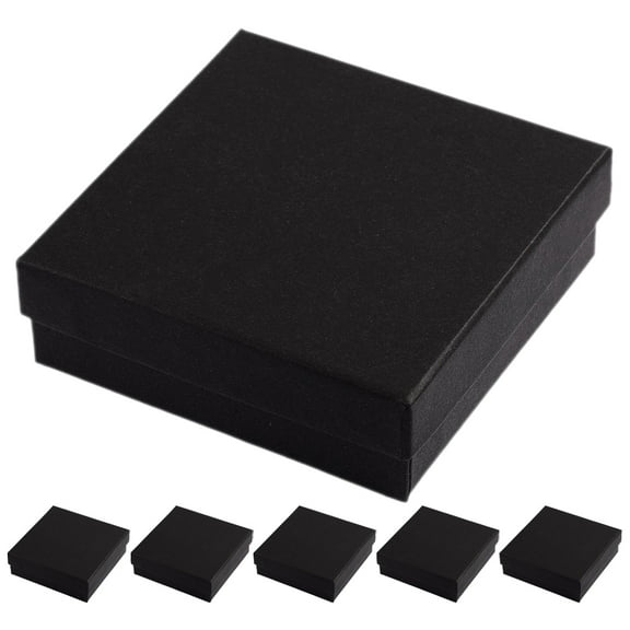 6pcs Jewelry Gift Wrapping Box Portable Earring Necklace Storage Box Empty Gift Box With Sponge Liner