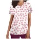 thumbnail image 1 of Vestido Corto para las Mujeres, Cuello en V Impresión de Día de San Valentín Manga Corta Bolsillo de Enfermera, Moda Informal, 1 of 9
