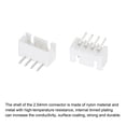 thumbnail image 4 of 2,54mm Conector 4 Pasadores Macho Adaptador Recto Ángulo Pasadores Encabezado Blanco Zócalo para Cable a Placa Conexión, Paquete de 100, 4 of 7