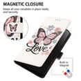thumbnail image 5 of Colorful Painted Wallet Phone Case for Samsung Galaxy A37 5G 6.7" , PU Leather Flip Folio Cover With Card Slots, Magnetic Closure, Kickstand, Shockproof Protective Phone Case,Pink Butterfly, 5 of 10