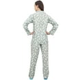thumbnail image 4 of Bimba Women's Gray Feather Print Shirt With Pajama Pants 2 Pcs Nightwear - 4, 4 of 4