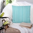 thumbnail image 3 of 16x16 Pillow Covers Set of 2, Teal Blue Striped Square Throw Pillow Covers for Couch/Sofa/Living Room, Farmhouse Stripes Modern Vintage Decorative Soft Pillowcases for Couch Throw Pillows, 3 of 7