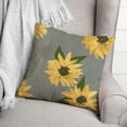 thumbnail image 3 of Creative Products Painted Sunflower Gray 20 x 20 Indoor / Outdoor Pillow, 3 of 3