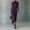 Purple, variant on Women's Turtleneck Long Sleeve Ruched Asymmetrical High Slit Midi Dress Elegant Glitter Bodycon Dress for Evening Party Black XXL