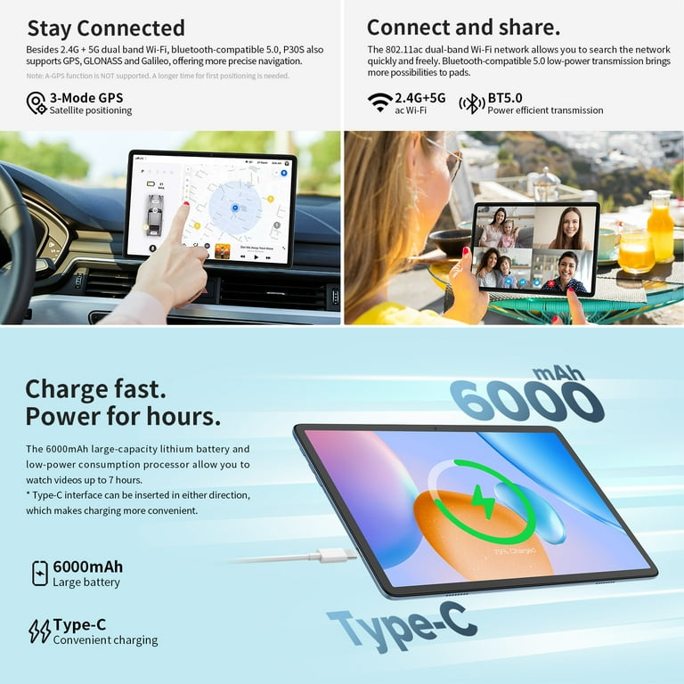 TECLAST P30S 10.1 inch Android 12 Tablet, 12GB RAM 128GB ROM