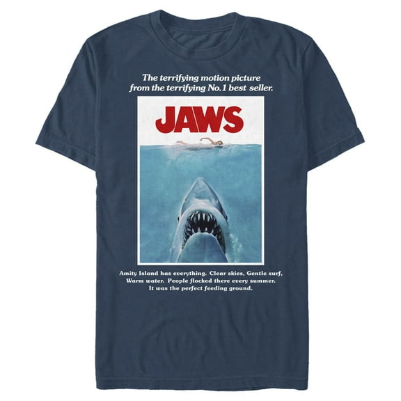 Men's Jaws Retro Poster Graphic T-Shirt