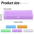thumbnail image 3 of Horplkj Plastic Pencil Box, Clear Hinged Lid Storage Case with Snap Closure, Frosted Transparent Organizer for Pens and Office Home, 3 of 4