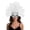 White-1, variant on Feather-like mask for women, handmade carnival headdress, suitable for carnival and Halloween parties.