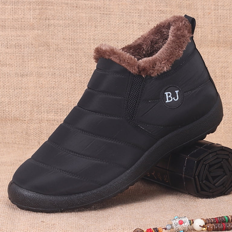 eileial Mens Warm Slippers Quilted Nylon Memory Foam House  display picture 1