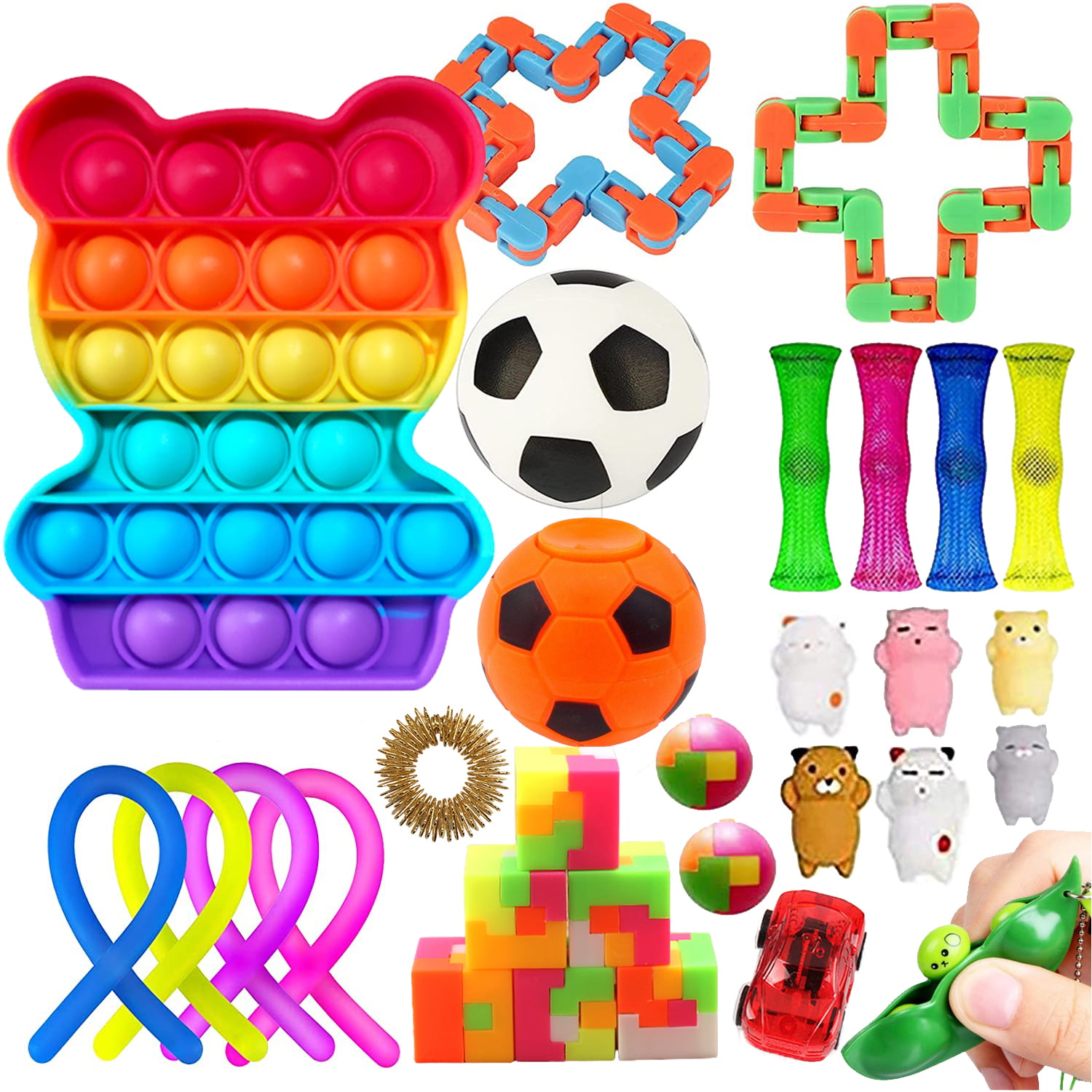 Details about   Bubble Fidget Toy Rainbow Simple Dimple Sensory Kids ADHD Stress Relief Hand Toy 