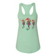 thumbnail image 2 of Colorful Neon Seal Animal Lover Ladies Racerback Tank Top, Mint, Large, 2 of 3