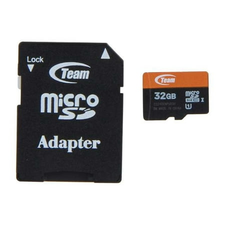 Team 32GB microSDXC UHS-I/U1 Class 10 Memory Card with Adapter, Speed Up to 80MB/s
