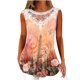 thumbnail image 2 of ICHUANYI Clearance Women Fashion Summer Sexy Fold Printed Regular Lace Sleeveless V Neck Button Top(Brown, S) ICHUANYI WER2023080801738, 2 of 5