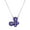 Purple, variant on Butterfly Pendant Necklace Multicolor Cubic Zirconia Crystal Rhodium Plated 17 Inch Link Chain J0285-MT