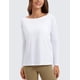 thumbnail image 2 of Remera CRZ YOGA de Algodón Pima Manga Larga Cuello Barco Blanca M, 2 of 6