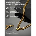 thumbnail image 6 of ChainsProMax Men Choker Letter Necklace 7mm Cuban Link Chain Necklace Fathers Day gift for Men Dad Son Husband, 6 of 8