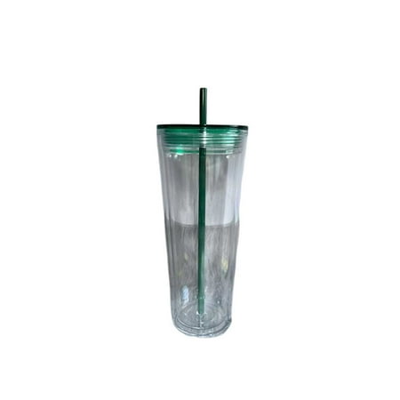 

dido 770ml Double Layer Transparent Straw Cup Reusable Water Bottle with Lid Picnic Camping Hiking Cycling Coffee Drink Mug