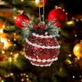 thumbnail image 2 of 3PCS Christmas Plaid Ball Ornaments Burlap Foam 3.93'' Black & Red Buffalo Plaid Fabric Ball Ornaments with Pine Cones and Greenery, Plaid Christmas Tree Hanging Ball Ornaments Festive Decoration, 2 of 9