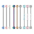 thumbnail image 3 of fenteer 9 Pieces Industrial Barbell Earrings Fashion Body Piercing Jewelry, 3 of 8