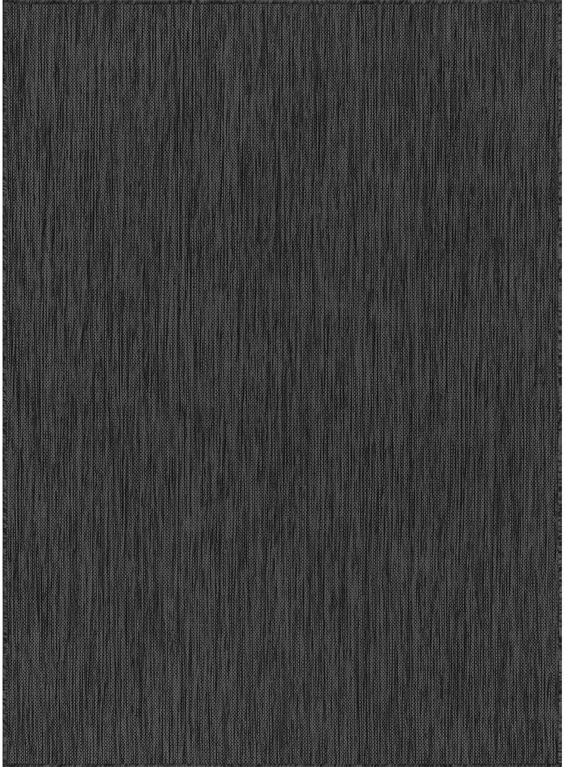 CAMILSON Solid Washable Waterproof Outdoor Indoor Area Rug Dark Gray 8x10