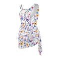 thumbnail image 5 of POLERO Girls' Watercolor Floral & Butterfly One-Piece Swimsuit With Mesh Cover Up - Quick Dry, Adjustable Straps for Beach & Pool Vacations (7-18 Years), 5 of 10